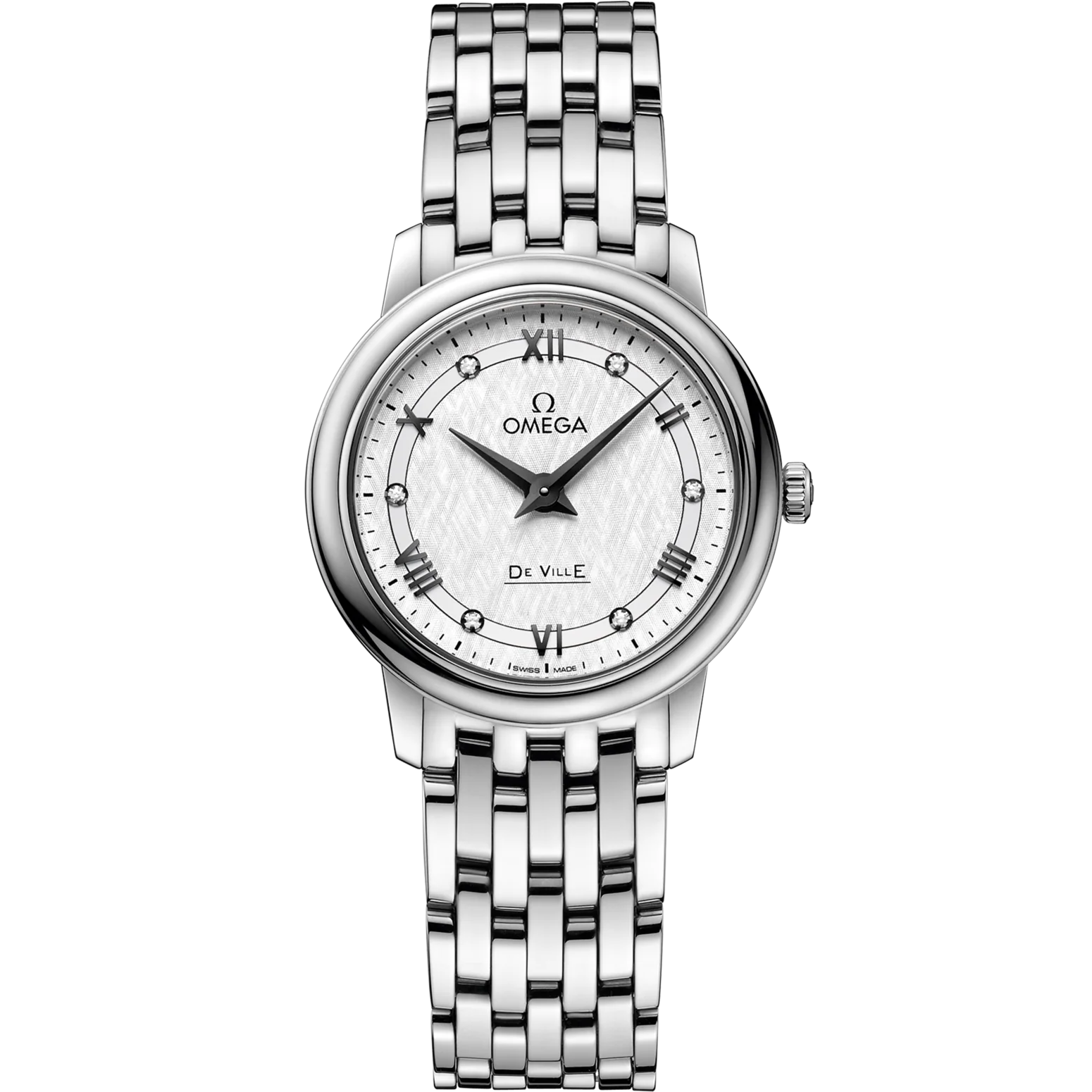 65CD9EA5-D21D-0F33-36DF-E856F6AFB745.png Omega De Ville Prestige 27.4 mm Silver Dial Stainless Steel Bracelet 424.10.27.60.52.002 - Image 1