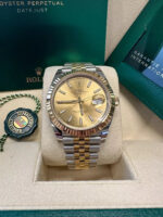 Rolex  Datejust 41mm 126333 Champagne Index Jubilee Steel and Yellow Gold Mens Watch - Image 4
