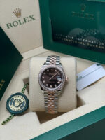 Rolex Lady-Datejust 28mm 279381RBR Chocolate Diamond Dial Oyster Bracelet - Image 9