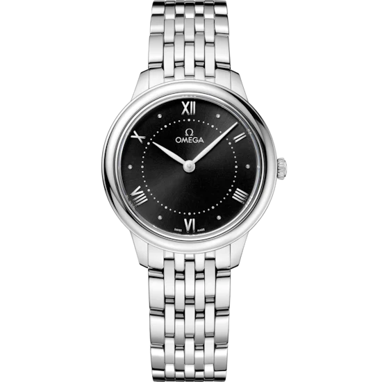 66F2CAAE-3DAB-33C0-F311-13FBCDDDF62A.png Omega De Ville Prestige 30 mm Black Dial Stainless Steel Bracelet 434.10.30.60.01.001 - Image 1