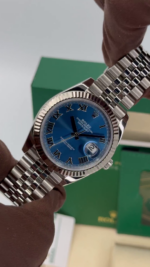 Rolex  Datejust 41mm 126334 Blue Roman Oyster Stainless Steel Men’s Watch - Image 14