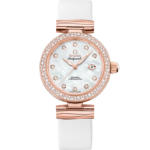 Omega De Ville Ladymatic 34mm White Dial with Diamonds Sedna™ 18k Rose Gold Strap 425.67.34.20.55.008