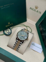 Rolex Datejust m278273-0031/0032 31mm Olive Green Floral Motif Dial Stainless Steel and Yellow Gold Oyster Watch - Image 15