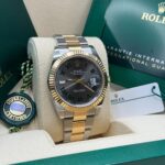 Rolex  Datejust 41mm 126333 Two-Tone Yellow Gold Fluted Bezel Wimbledon Dial Oyster - Image 4