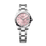 Rolex Datejust m278344-0033/0034 Pink Dial 31mm Domed Diamond Oyster Watch
