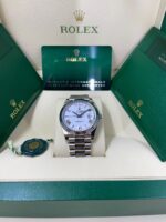 Rolex  Day-Date President 40mm White Gold White Roman Dial - 228239 - Image 9