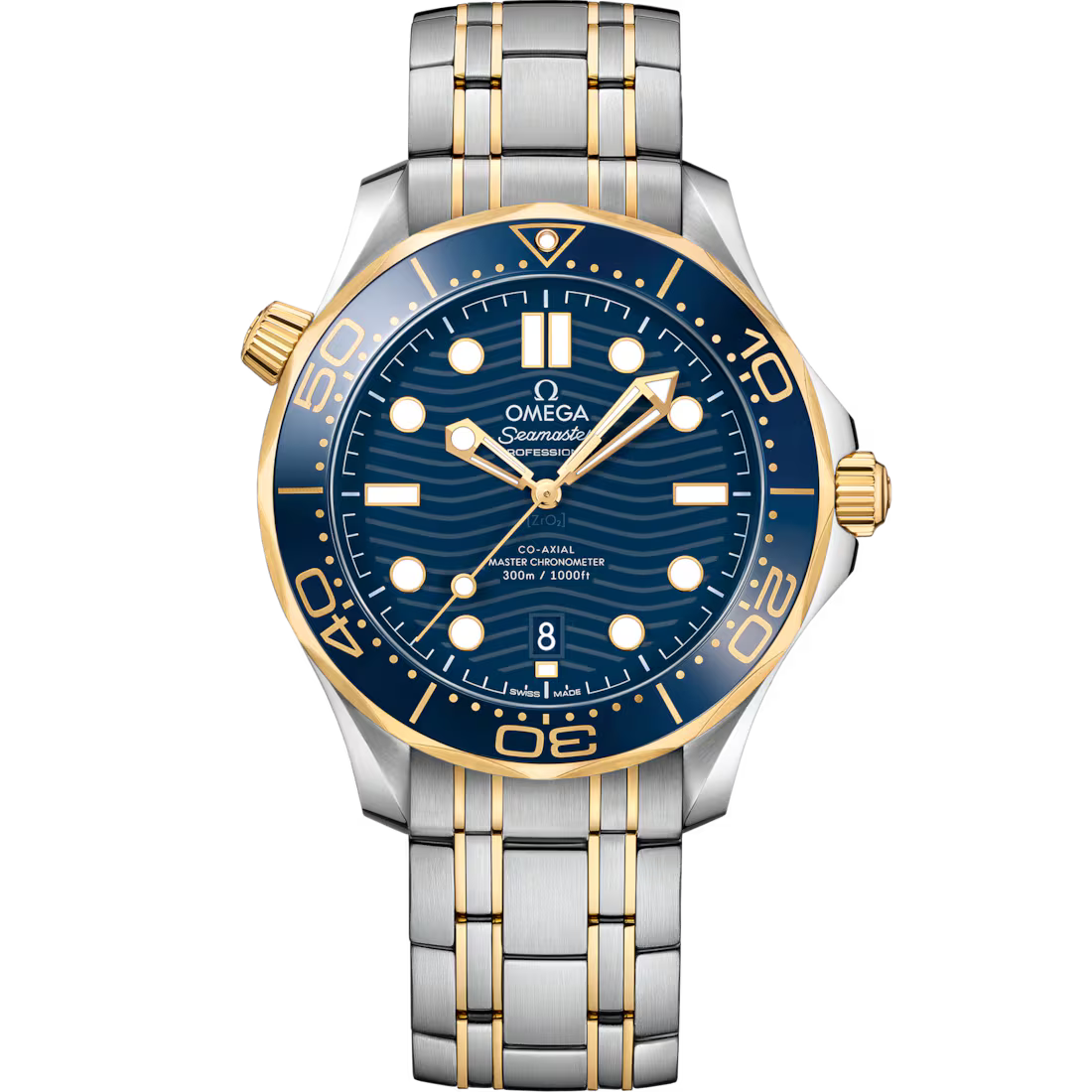 69BE0368-217A-0856-25D9-C69051CA49C6.avif Omega Seamaster Diver 300M 42mm Blue Dial Stainless Steel 18k Yellow Gold Bracelet 210.20.42.20.03.001 - Image 1