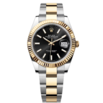 Rolex  Datejust 41mm Two-Tone Yellow Gold Fluted Bezel Black Index Dial Jubilee - 126333
