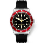 TUDOR Black Bay 41mm Black Dial & Red Bezel Men's Rubber Strap Watch M7941A1A0RU-0002