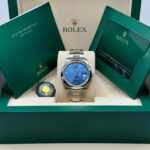 Rolex Datejust 41mm 126300 Blue Roman Oyster Stainless Steel Watch - Image 10