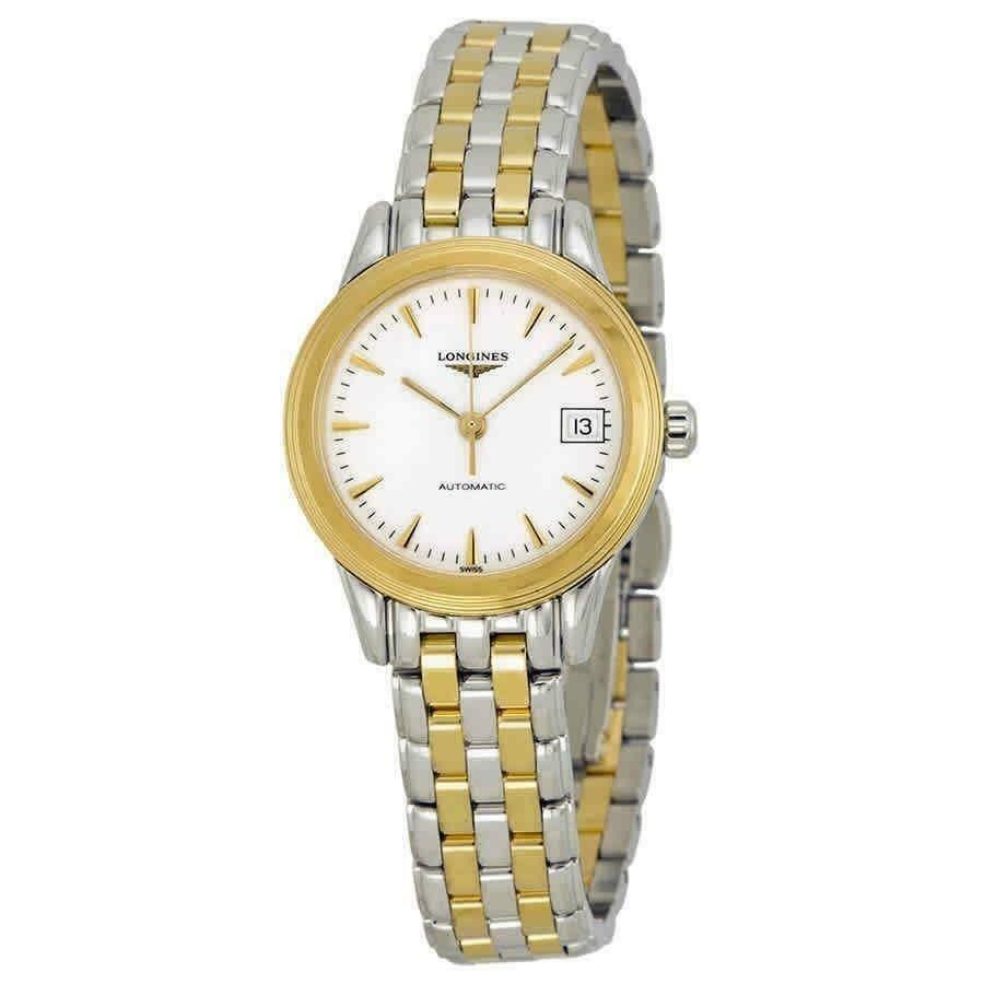 6BAC168D-AD42-9AC9-A010-2D3851AD7792.jpg Longines Women's L42743227 Flagship Two-Tone 18kt Gold-Plated and Stainless Steel Watch - Image 1