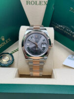 Rolex Datejust 41mm 126331 Oyster Band Steel and Everose Gold Men’s Watch - Image 3