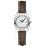 Longines Women's L6.136.4.87.2 Equestrian Diamond Brown Leather Watch