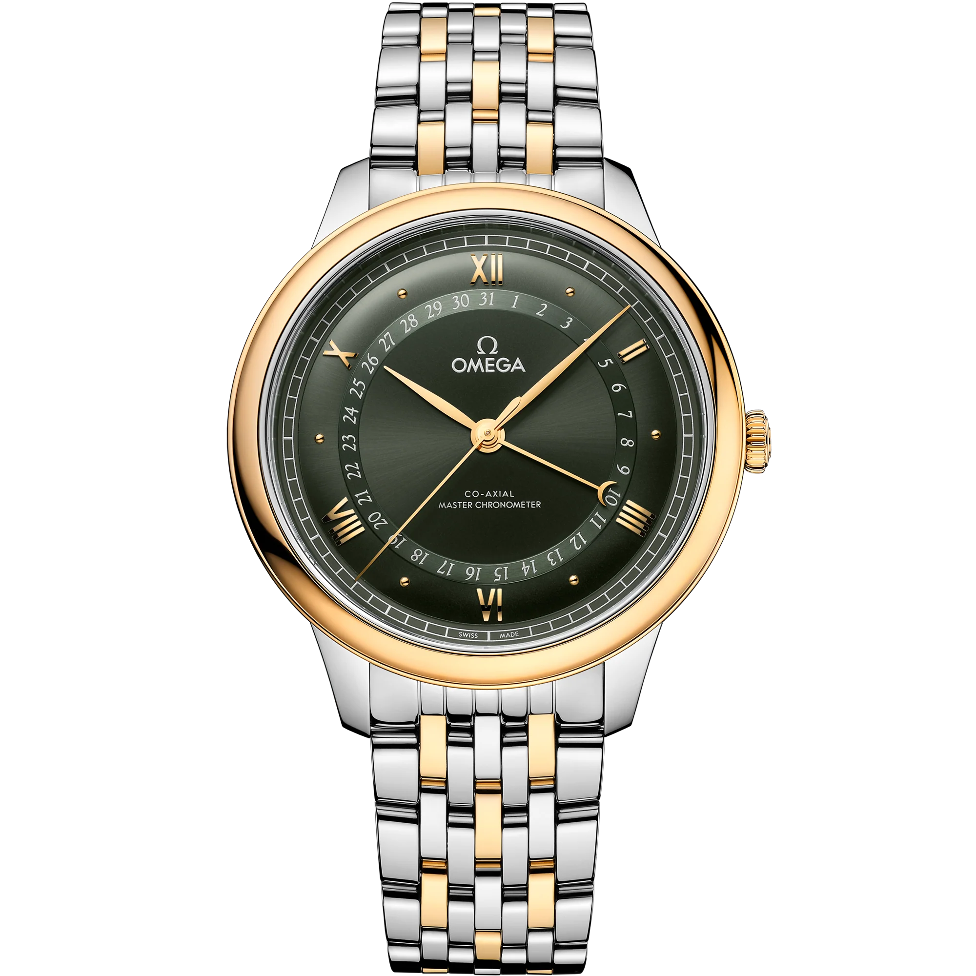 6C603BCF-9C45-D4FB-BB6D-0F5955684D28.png Omega De Ville Prestige, Stainless Steel and 18k Yellow Gold, 42mm 434.20.42.22.10.001 - Image 1