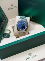 Rolex  Datejust 41mm 126334 Blue Diamond Oyster Stainless Steel Mens Watch - Image 7