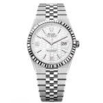 Rolex Land-Dweller 127334-0001 White Honeycomb Dial White Rolesor Jubilee Bracelet 40mm