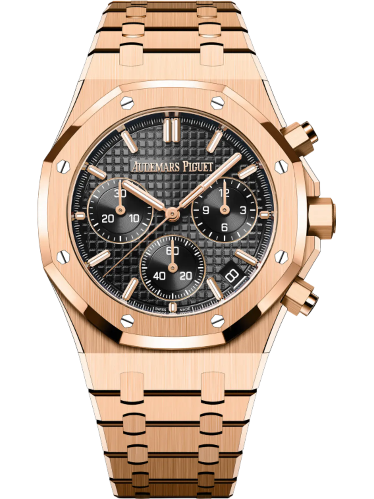 6DBA5500-A178-881E-D5D5-9065006F6B1B.png Audemars Piguet ROYAL OAK Pink Gold Black Dial CHRONOGRAPH 41mm 26240OR.OO.1320OR.06 - Image 1