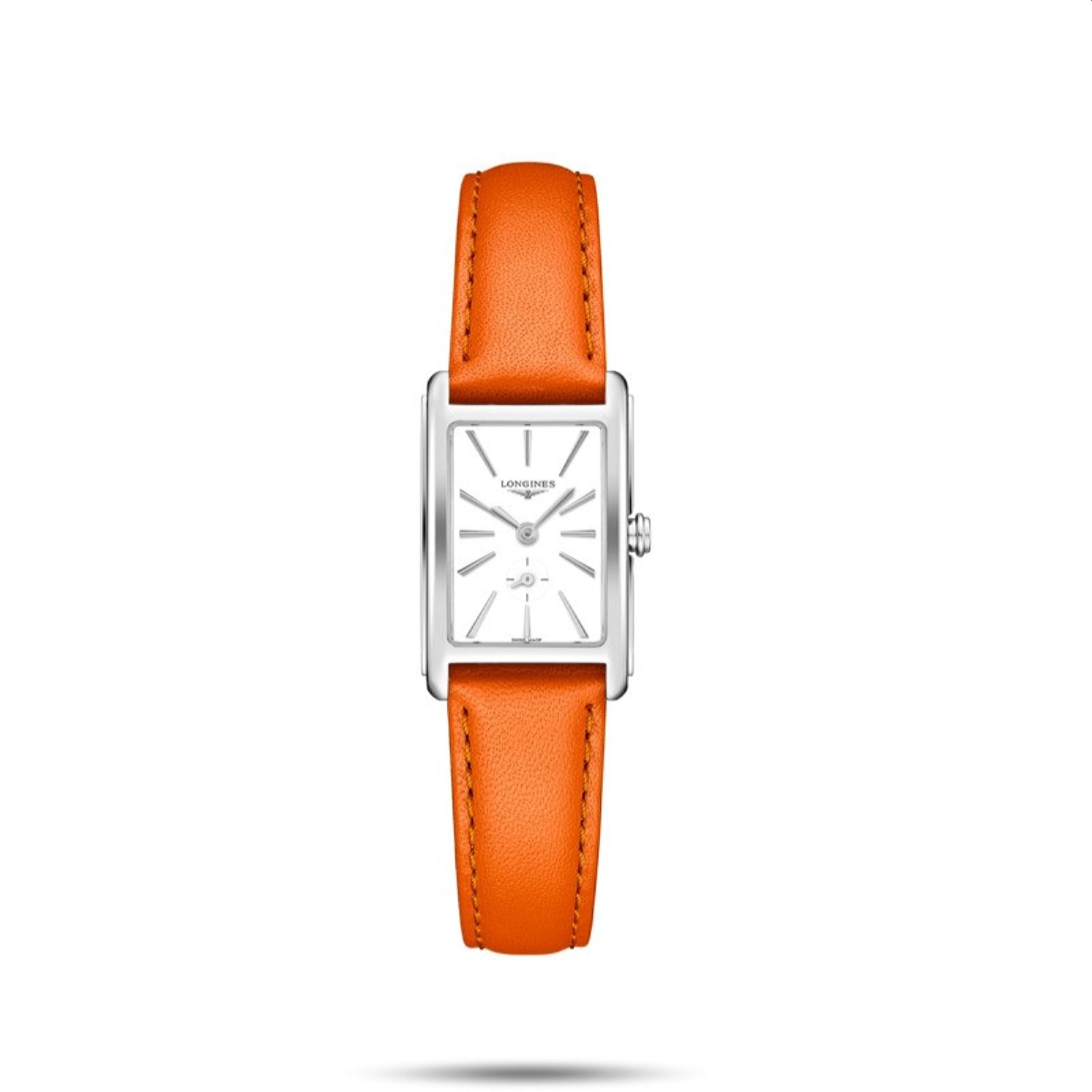 7090F7A4-B038-4794-53B4-C26282BC4262.jpg Longines Women's L5.255.4.11.8 Dolcevita Orange Leather Watch - Image 1