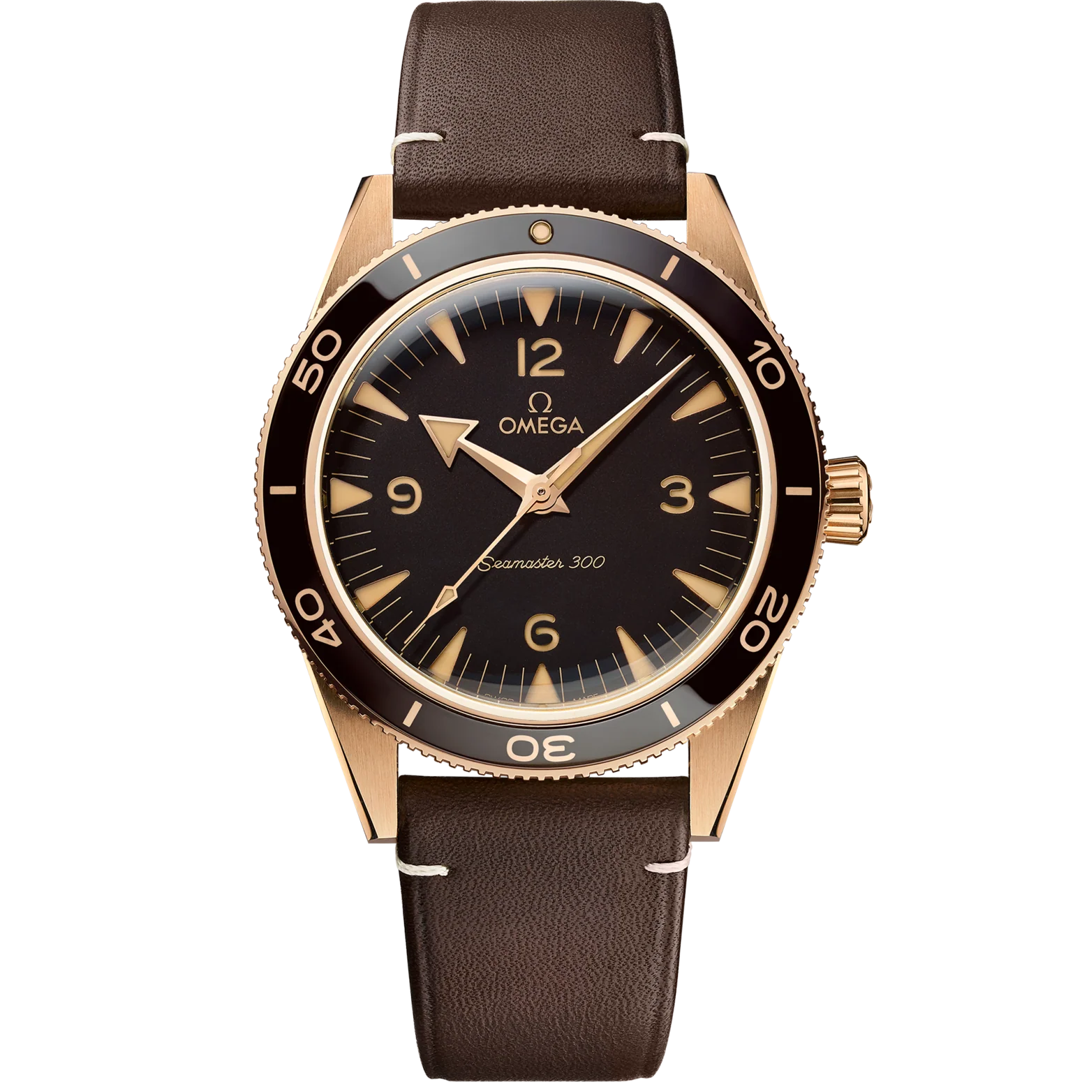 71182C82-5995-127A-88AB-1B4BE626BEDC.png Omega Seamaster 300 41mm Brown Dial Bronze Gold Strap 234.92.41.21.10.001 - Image 1
