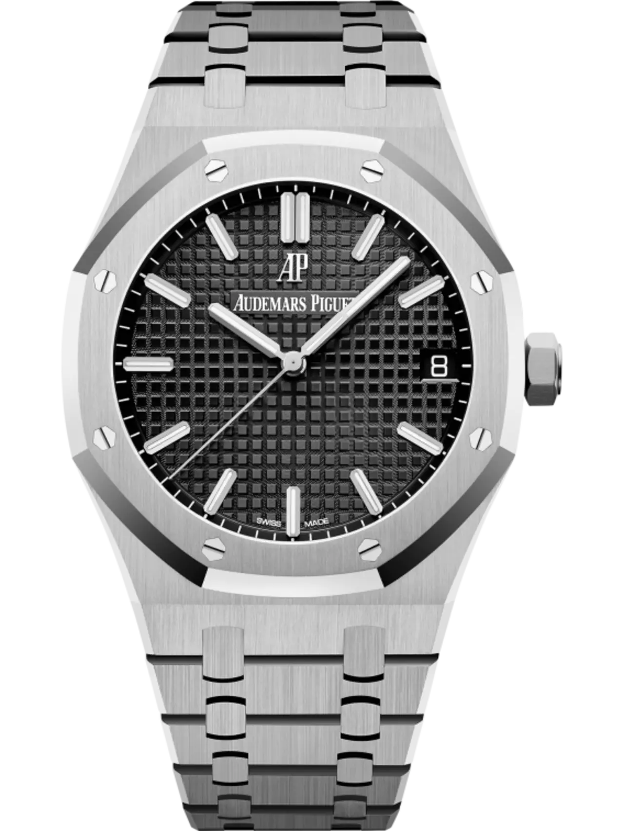 7197BC54-548F-7DEC-4B15-D98C6A68D124.png Audemars Piguet ROYAL OAK Black Dial 41mm - Image 1