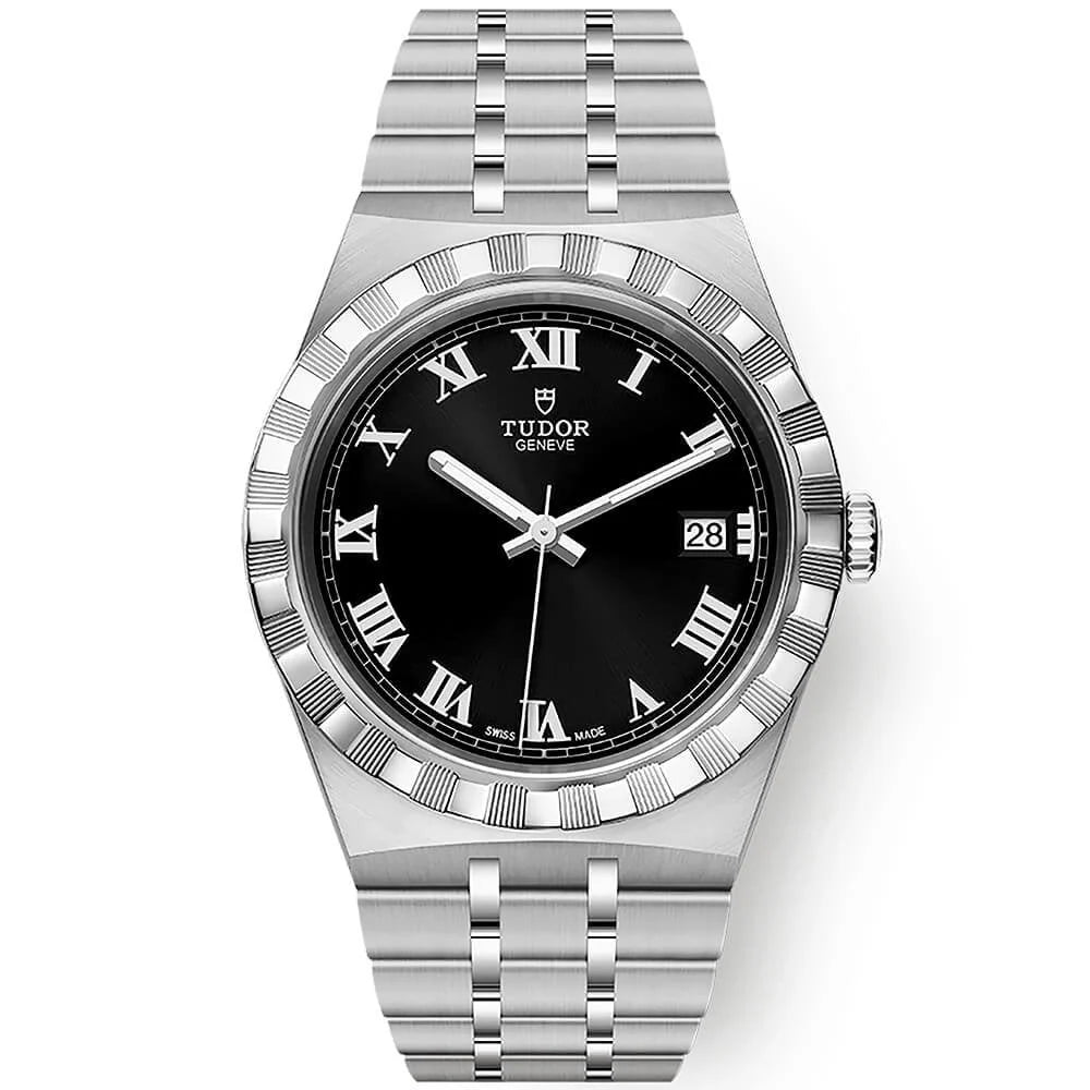 71A57442-B3CD-6A90-6342-91184511DB92.jpg TUDOR Royal 38mm Black Roman Dial Automatic Bracelet Watch M28500-0003 - Image 1