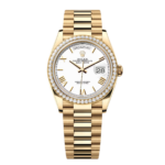 Rolex Day-Date 128348RBR-0064 White Dial 36mm