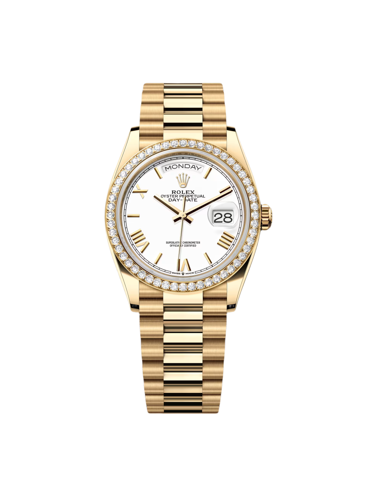 71FB1434-462B-5C5F-08E3-231B89BEB769.png Rolex Day-Date 128348RBR-0064 White Dial 36mm - Image 1