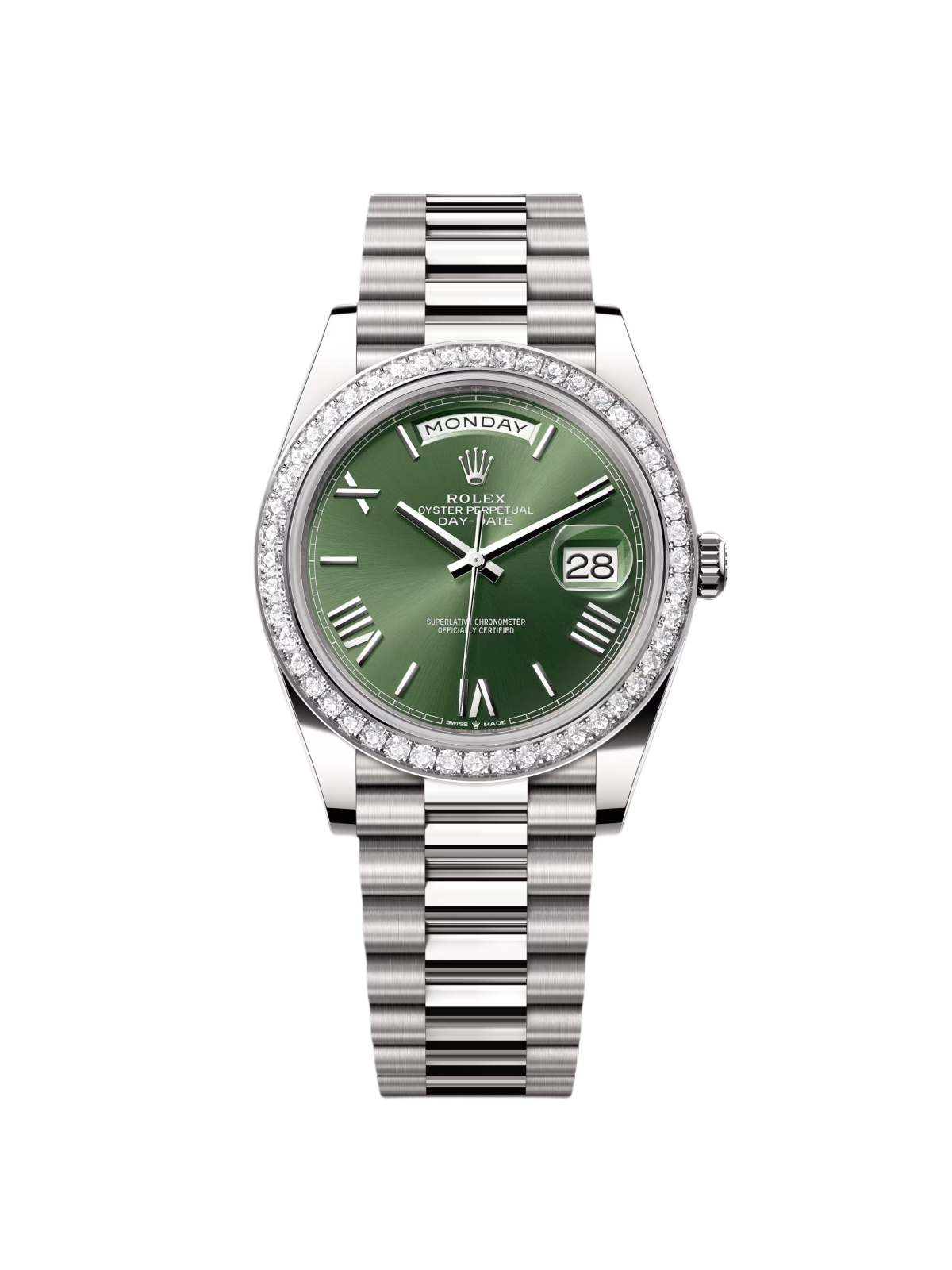 72122ED5-6AF0-C064-A8DF-4A52F4E8FEE5.png Rolex Day-Date 40mm 228349RBR-0030 Olive Green Dial President Bracelet - Image 1
