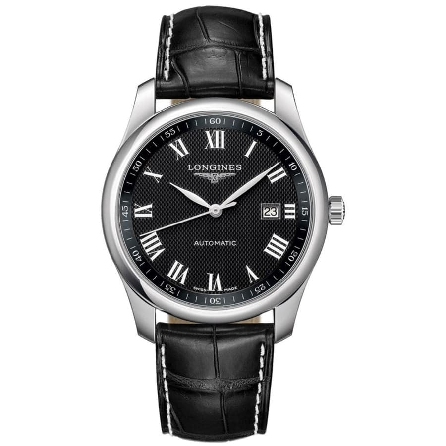 72510B09-CD6E-1D7E-7A03-BA619116C3C8.jpg Longines Women's L2.793.4.51.7 Master Collection Black Leather Watch - Image 1