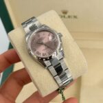 Rolex Datejust m278344-0021/0022 Pink Dial 31mm Domed Diamond Oyster Watch - Image 6