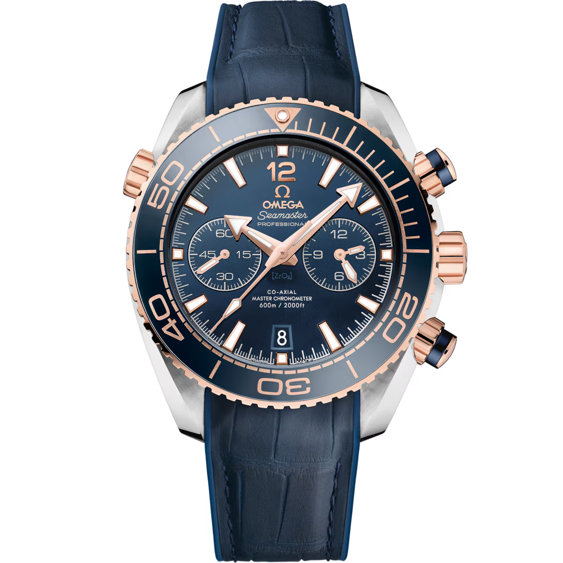 72F38CFF-12EB-084F-6B6F-63E3C4EF1A41.avif Omega Seamaster Planet Ocean 600M 45.5mm Blue Dial Stainless Steel and Sedna™ 18k Rose Gold Strap 215.23.46.51.03.001 - Image 1