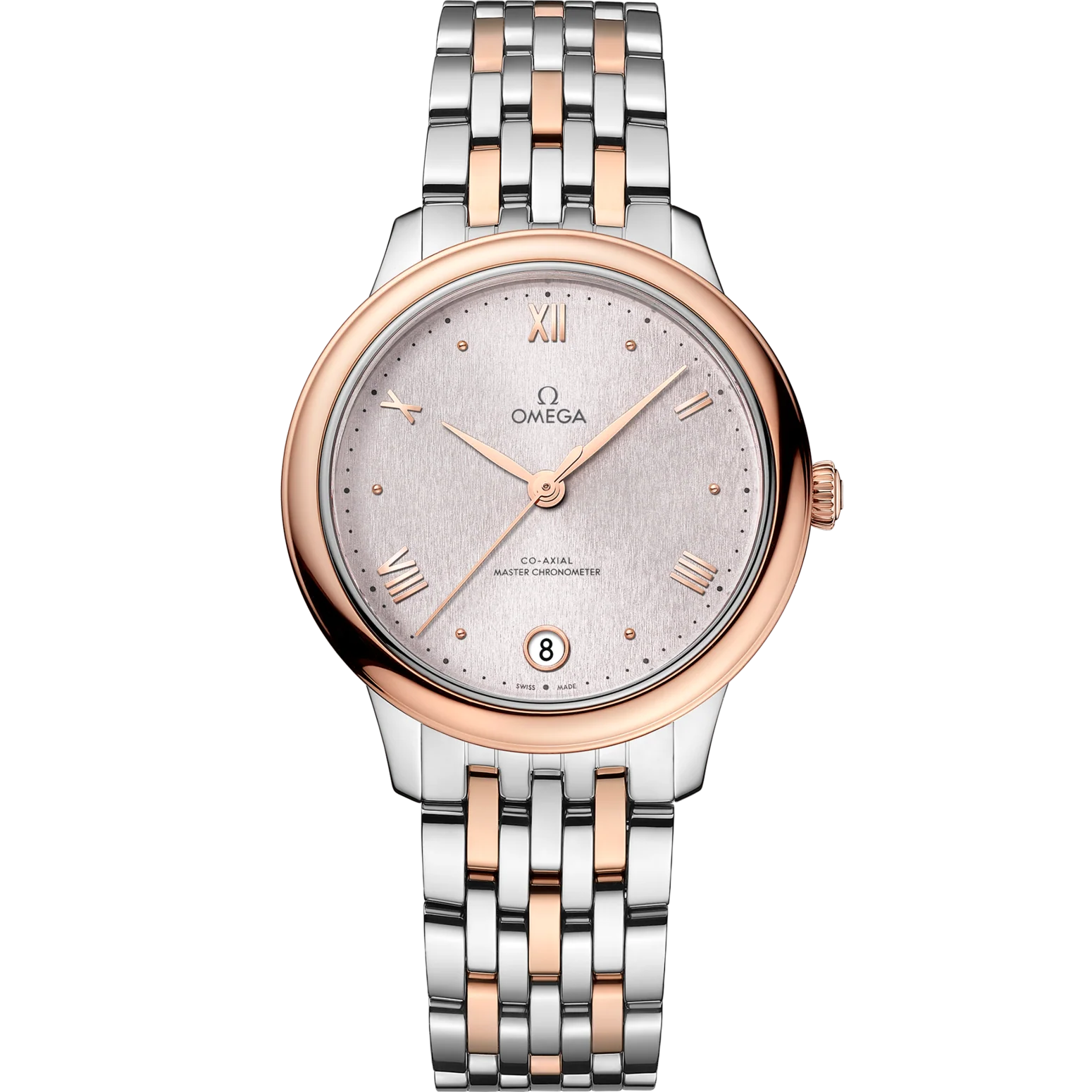 734BD21B-301B-ABE3-4E16-D98868CDF2F7.png Omega De Ville Prestige 34mm Silver Dial Stainless Steel and Sedna™ 18k Rose Gold Bracelet 434.20.34.20.02.003 - Image 1