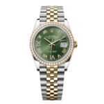 Rolex  Datejust 36mm 126283 Olive Green Dial Jubilee Bracelet Watch