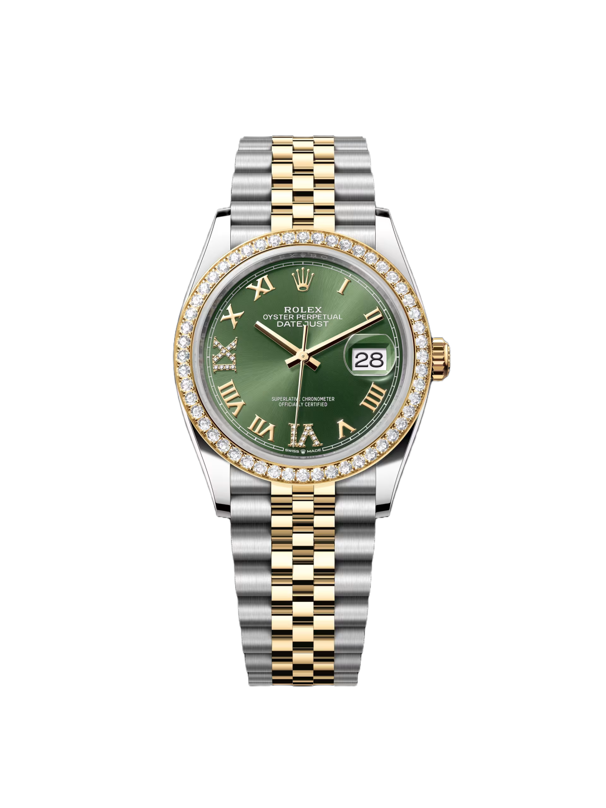7407680C-2C19-173A-90D0-A0F675ACC9EA.png Rolex Datejust 36mm 126283 Olive Green Dial Jubilee Bracelet Watch - Image 1