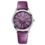 Omega De Ville Trésor quartz purple dial purple leather strap 36mm 428.18.36.60.10.003