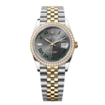 Rolex  Datejust 36mm 126283 Wimbledon Slate Dial Jubilee Bracelet Watch