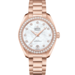 Omega Seamaster Aqua Terra 150M 34 mm White Dial with Diamonds Sedna™ 18k Rose Gold Bracelet 220.55.34.20.55.001