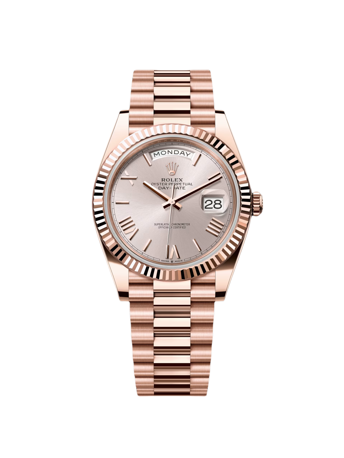 75F30376-9AF9-0E48-8A56-386F6EE8D3A5.png Rolex Day-Date President 40mm Everose Gold Sundust Roman Dial - 228235 - Image 1