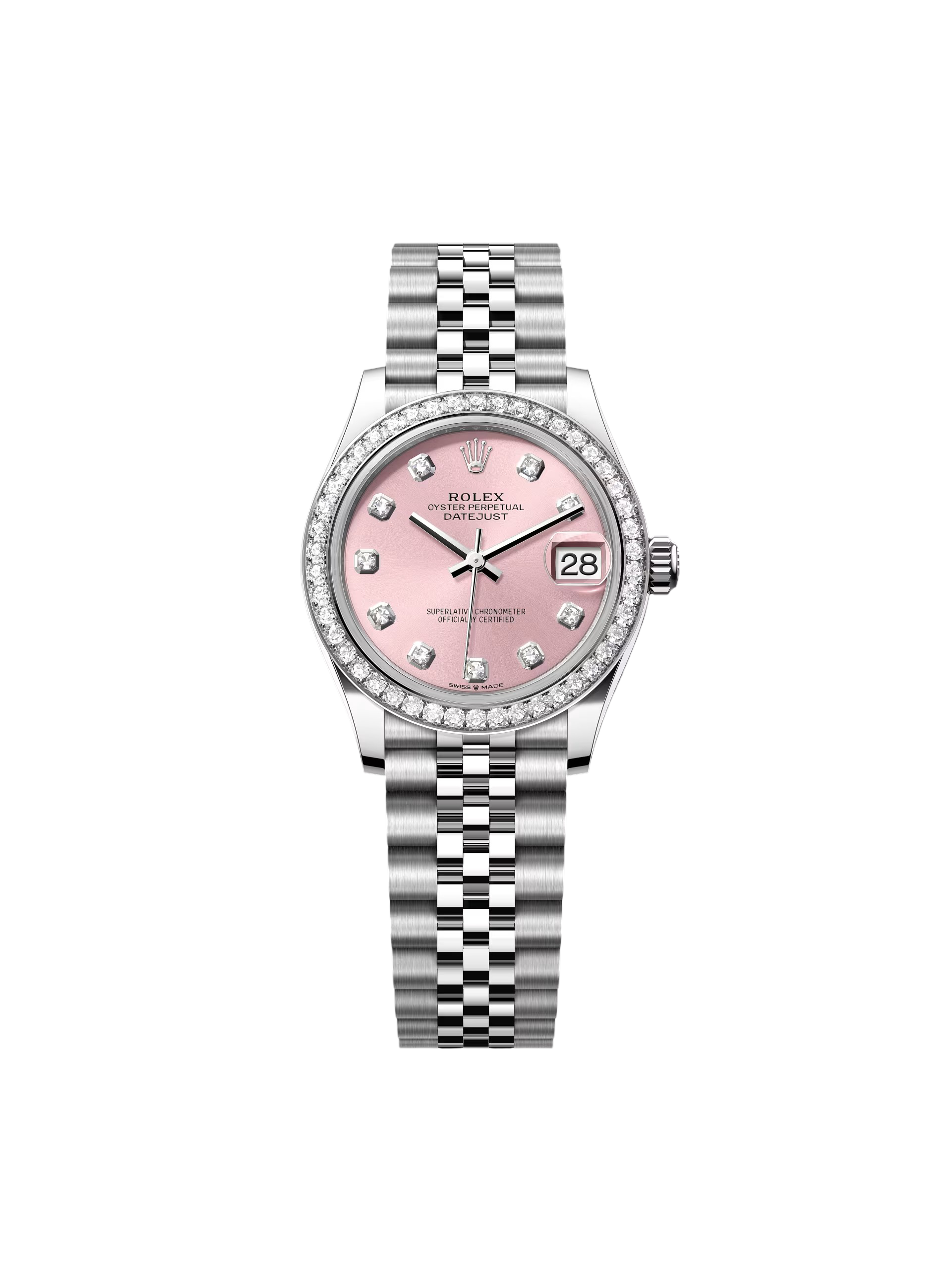 760A0D4B-4B85-6927-714D-371D9F7A2E31.png Rolex Datejust m278384RBR-0035/0036 Pink 31mm Dial Oyster Watch - Image 1