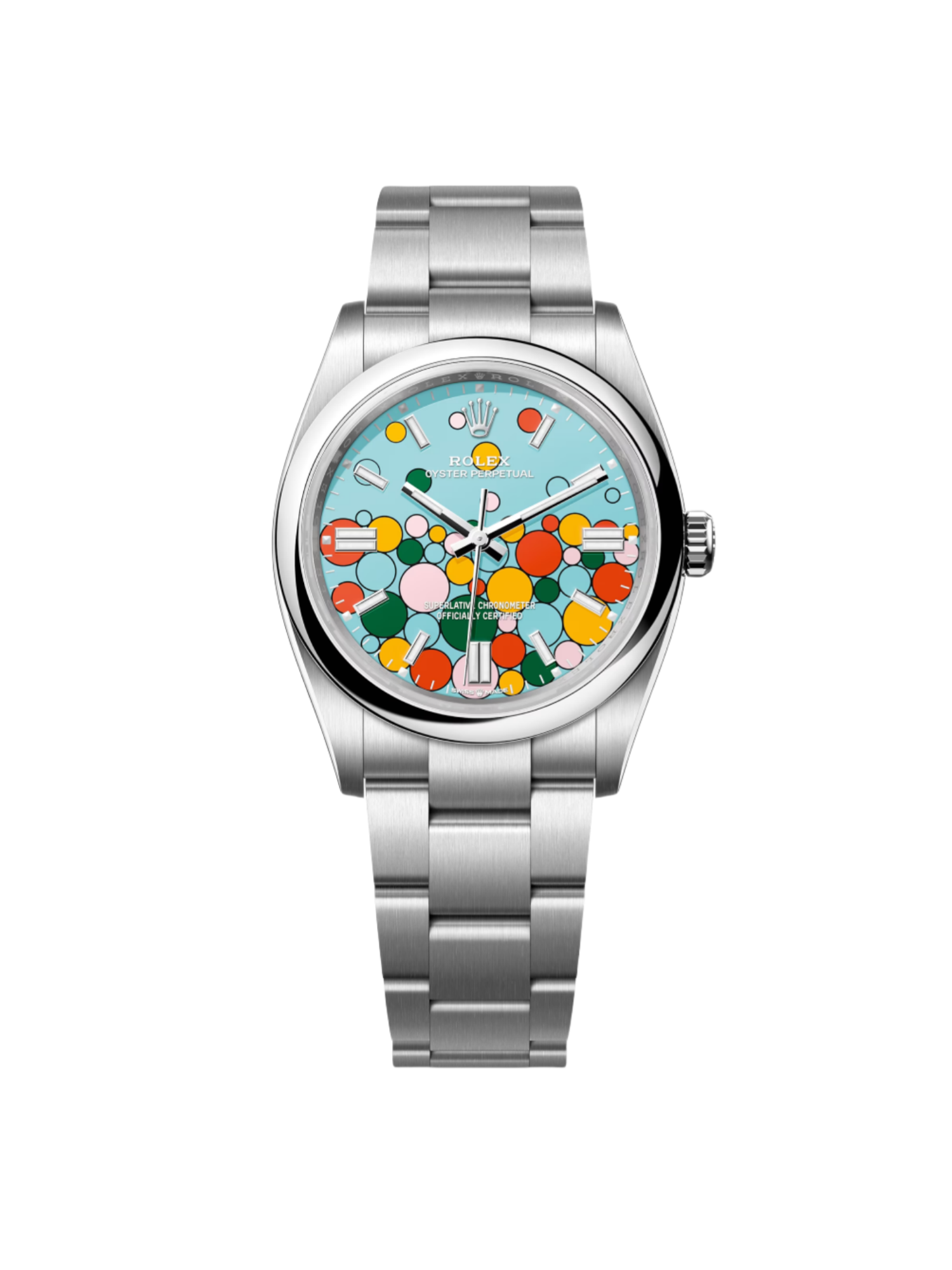 76461257-CE09-A77B-1576-B5629DC1B2E8.png Rolex Oyster Perpetual 36mm 126000-0009 Turquoise Celebration Dial Oyster Bracelet - Image 1