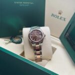 Rolex Lady-Datejust 28mm  279161 Chocolate Stick Dial, Two Tone Stainless Steel & 18K Rose Gold Oyster Bracelet Women's Watch - Image 9