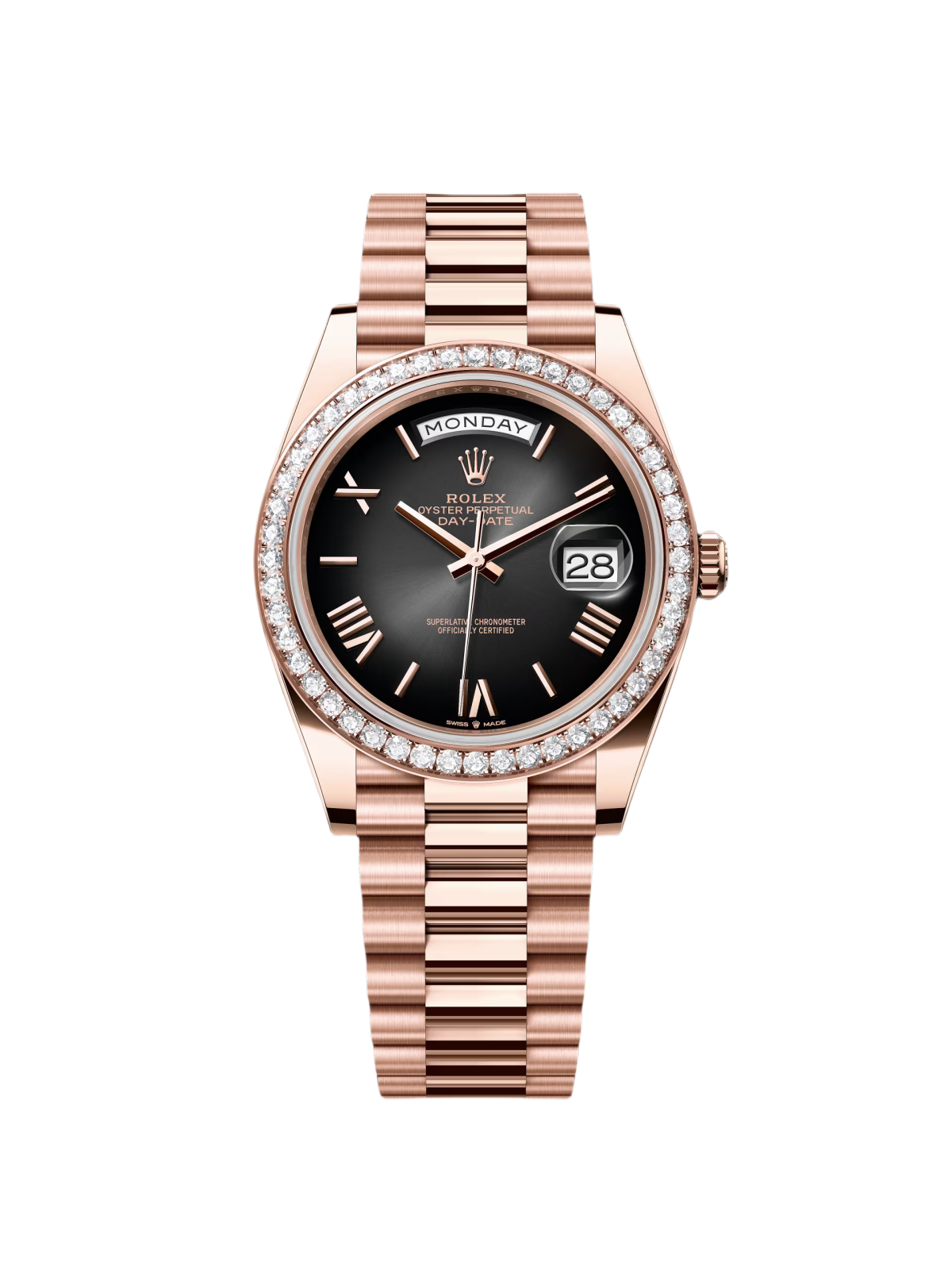 76C52C2B-57A3-6D14-2AC4-CB708690B0EF.png Rolex Day-Date 40mm Slate Ombré Dial and Diamond Bezel 228345rbr-0025 - Image 1