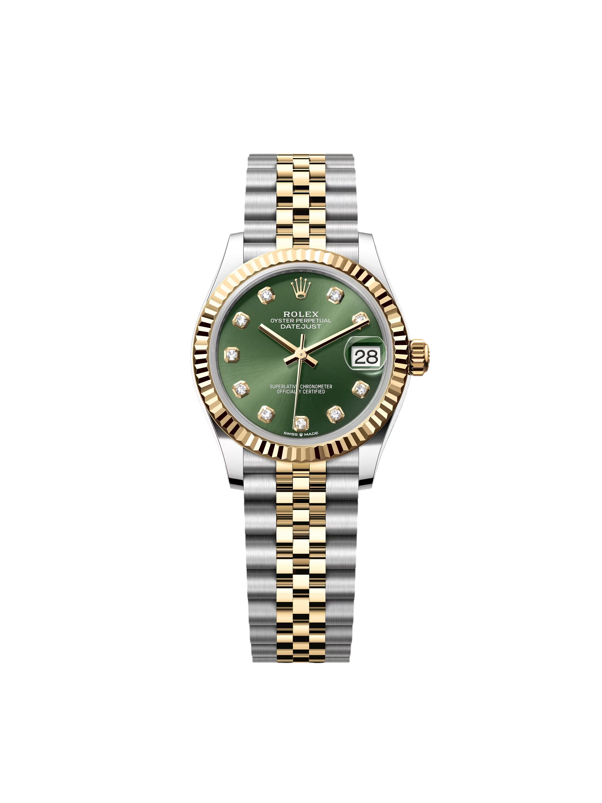 76CBDB72-D51C-3598-6AD1-D6CB22859E34.png Rolex Datejust m278273-0029/0030 31mm Olive Green Dial Stainless Steel and Yellow Gold Oyster Watch - Image 1