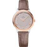 Omega De Ville Prestige 30 mm Silver Dial with Diamonds Stainless Steel and Sedna™ 18k Rose Gold Strap 434.23.30.60.52.001