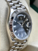 Rolex  Day-Date President 40mm White Gold Black Diamond Baguette Dial - 228239 - Image 3