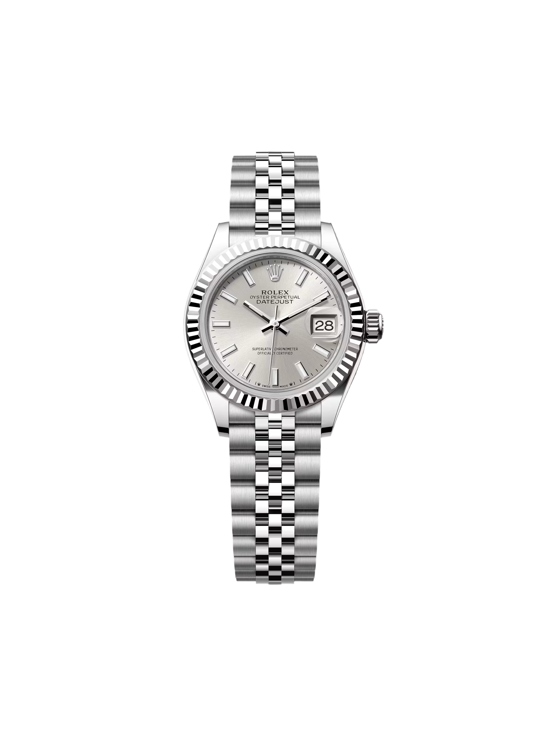 7867112B-A1EA-7C78-DDE8-7E601F583C81.png Rolex Lady-Datejust 28mm 279174 Silver Dial Oyster Bracelet - Image 1
