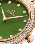 Omega De Ville Prestige 27.5mm Green jade Dial with Diamonds 18k Yellow Gold Strap 434.55.28.60.99.001 - Image 3