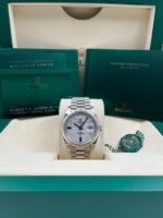 Rolex  Day-Date President 40mm White Gold Pave Diamond Sapphire Dial - 228239 - Image 9