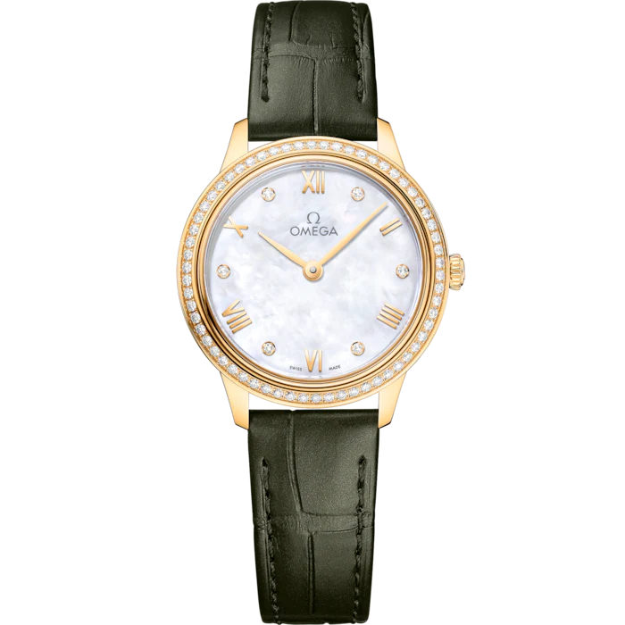 796BC8F4-A3F8-BA65-5FB6-201CF67D39CA.png Omega De Ville Prestige 27.5mm White Dial with Diamonds 18k Yellow Gold Strap 434.58.28.60.55.002 - Image 1