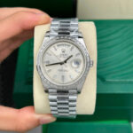 Rolex Day-Date 40mm 228396TBR-0011 Silver Diamonds Dial - Image 2